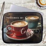Café Cappuccino Elegante Funda Portátil<br><div class="desc">Manga portátil para un amante del café con un cuadro de capuchino.</div>