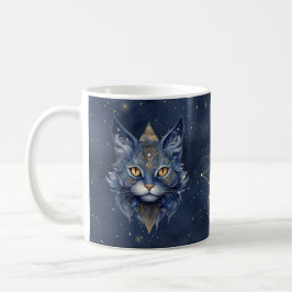 Café Capricornio de Rótulo zodiaco y taza de gato celes