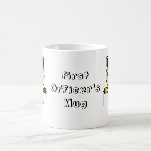 Café Carácter doble de la taza del primer oficial