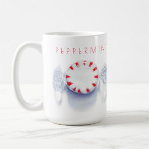 Café CARAMELO DE MENTA Taza Alta Blanca + Texto