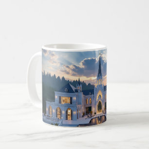 Café Castillo Gótico al Anochecer – Diseño de Taza de N