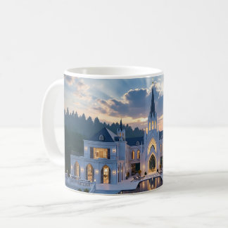 Café Castillo Gótico al Anochecer – Diseño de Taza de N