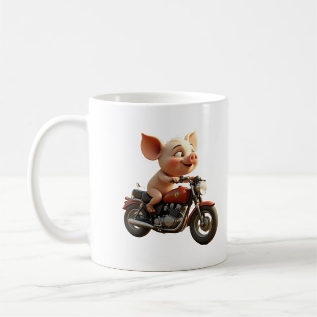 Café cerdo en una taza de cerdo (Izquierda)