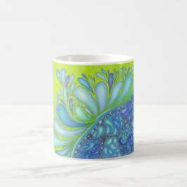 Café Chapoteo de la aguamarina taza de la obra clásica