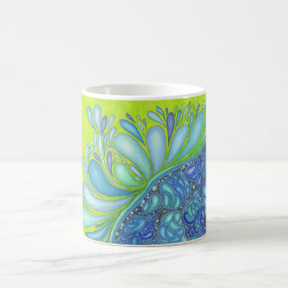Café Chapoteo de la aguamarina taza de la obra clásica
