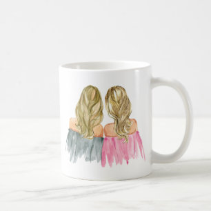 Café Chicas rubios de la taza dos del regalo de los