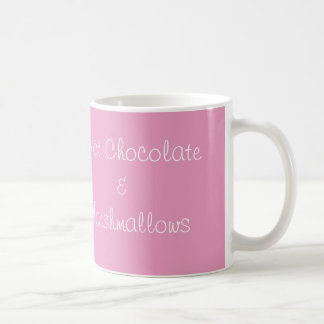 Café Chocolate caliente y taza de las melcochas