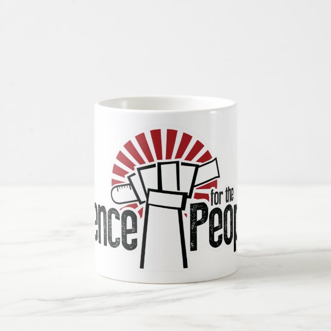 Café Ciencia para la taza de la gente 11oz (Centro)