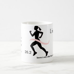 Café Cinta del rosa de la taza del maratón de las