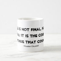 Cita de Winston Churchill de la taza del éxito