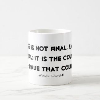 Café Cita de Winston Churchill de la taza del éxito