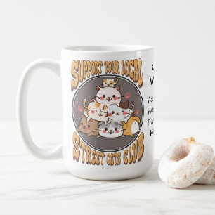 Café Club de gatos callejeros personalizado taza de caf