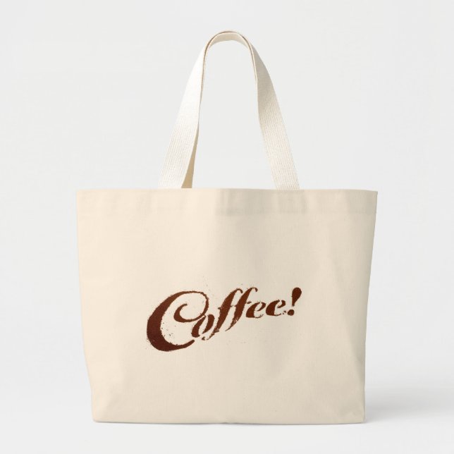 Café Coffee Grounds - Bolsa de Lona (Frente)