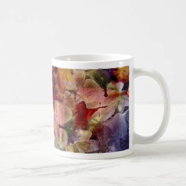 Café Collage de la orquídea - taza (Derecha)