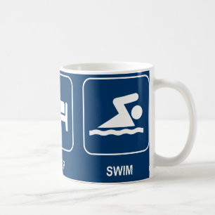 Café Coma la taza de la nadada del sueño
