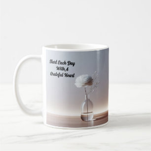 Café Comenzar cada día con una taza de café/corazón agr