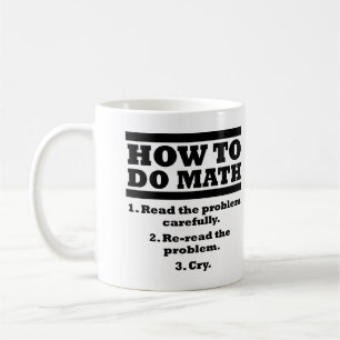 Café Cómo Hacer Matemáticas Taza Divertida o Taza de Vi