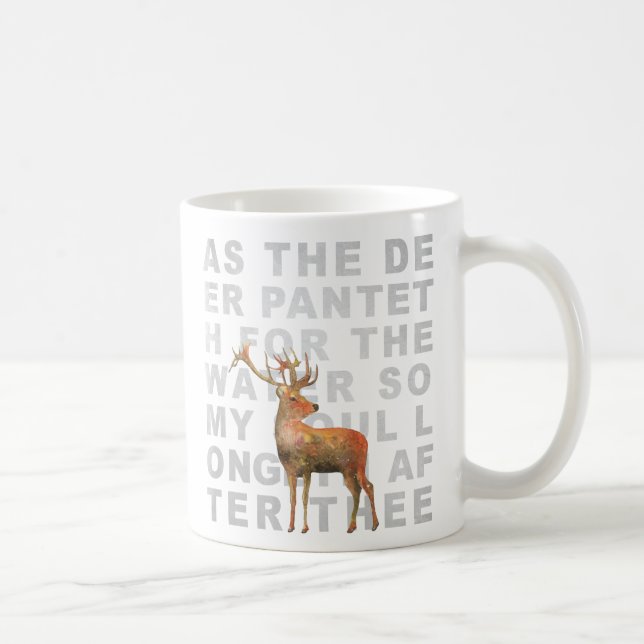 Café Como la taza de la escritura de los ciervos de la (Derecha)