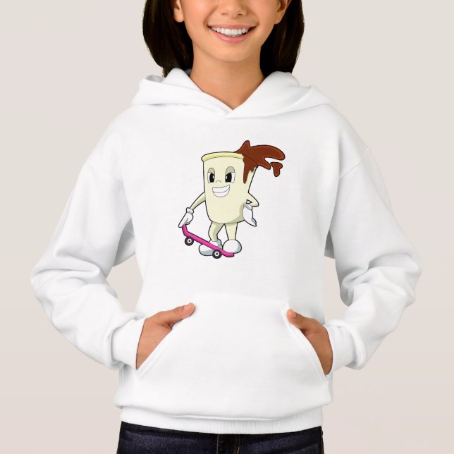 Café como patinador con patineta (Anverso)