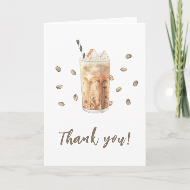 Café con hielo para bebé agradecimiento  (Anverso)