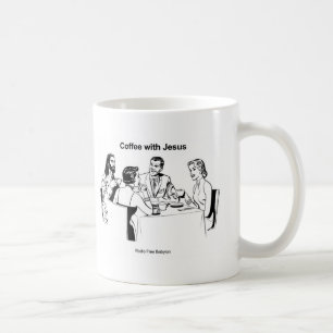 Café con la taza de los caracteres de Jesús