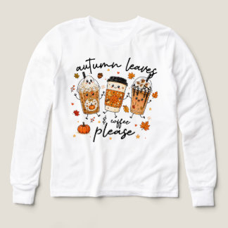 Café con leche de otoño Hojas de otoño acogedoras