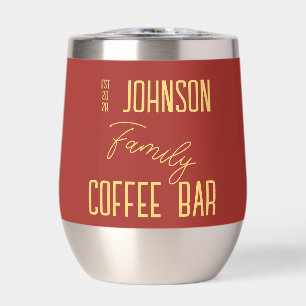 Café con nombre familiar personalizado