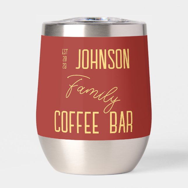 Café con nombre familiar personalizado (Frente)