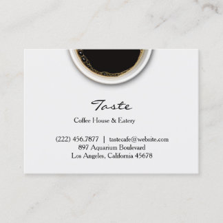 Café con tarjeta de visita Stain Chubby
