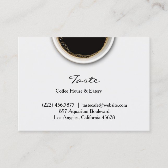 Café con tarjeta de visita Stain Chubby (Anverso)