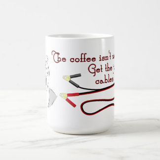 Café Consiga la taza de los cables de puente