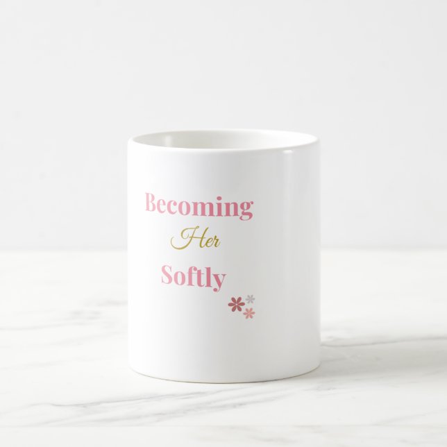 Café Convirtiéndose en Ella Suavemente | Taza de Amor P (Centro)