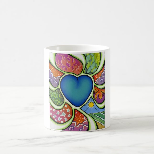 Café Corazón azul de la taza del amor (Centro)