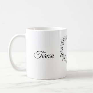 Café Corazón personalizado de la taza de la música