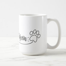 Café Corazón y pata de Meow, taza para dueños de gatos
