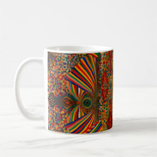 Café Corbata de patrón abstracto artístico para taza
