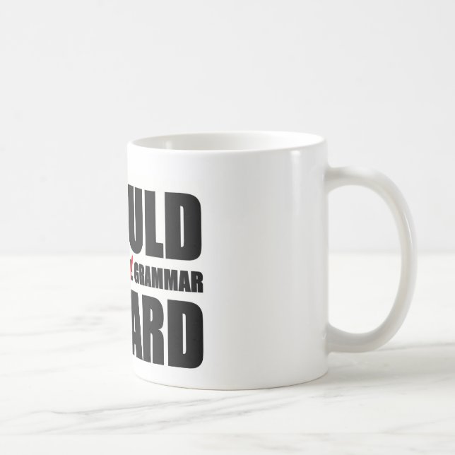Café "Corregiría taza de su gramática tan difícilmente" (Derecha)