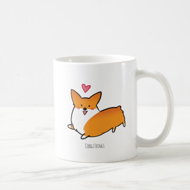 Café Cosas felices del Corgi de la taza el | de los (Derecha)