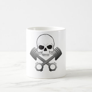 Café Cráneo y taza de los pistones