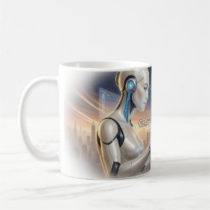 Café 🌌 Crea el Futuro Taza de Artista Futurista