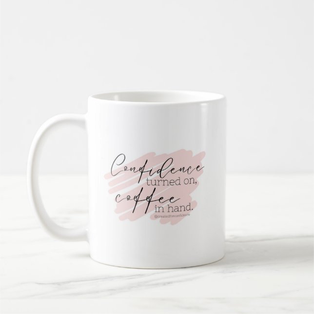Café Creado para la taza de inspiración rosa con sabor  (Izquierda)