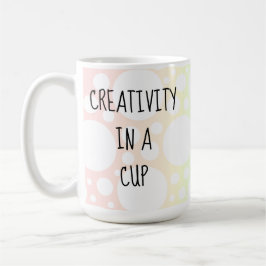 Café Creatividad en la taza de arcoiris