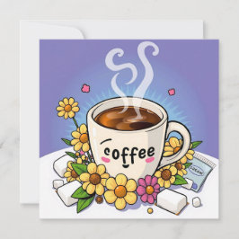 Café, crema y flor Personalizado capricho