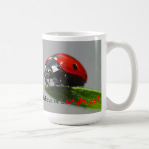 Café Creo en taza de las mariquitas