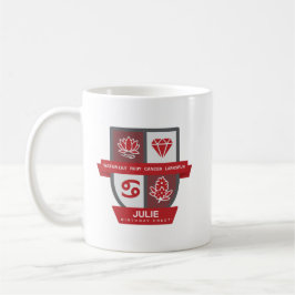 Café Crest de cumpleaños de Cáncer™ para taza del 1 al