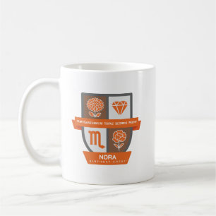 Café Crest de cumpleaños de Escorpio™ para taza del 1-2