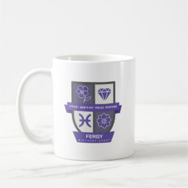 Café Crest de cumpleaños de Piscis™ para taza del 19-29