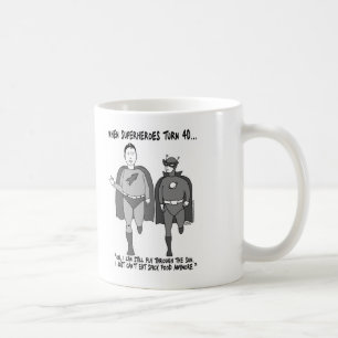 Café Cuando los super héroes dan vuelta a la taza de 4