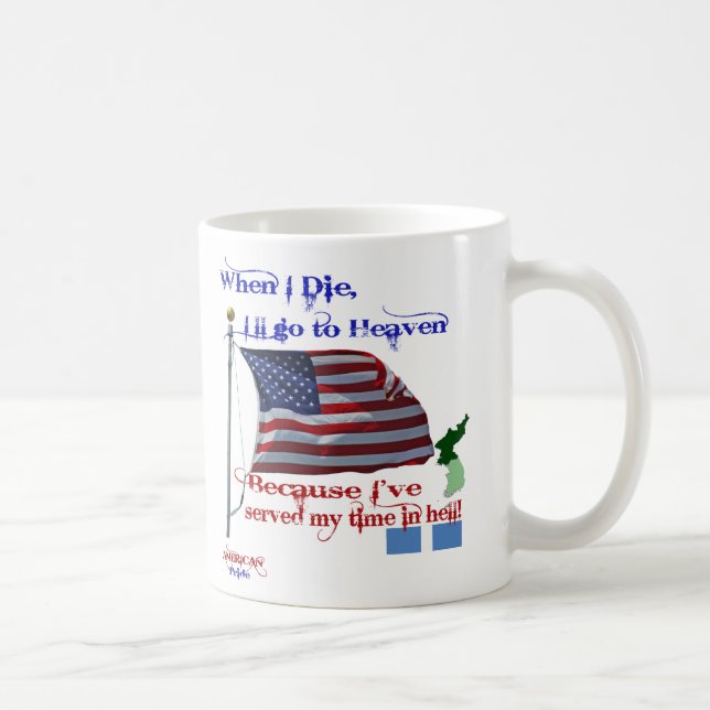 Café Cuando muero… Taza del veterano de Guerra de Corea (Derecha)