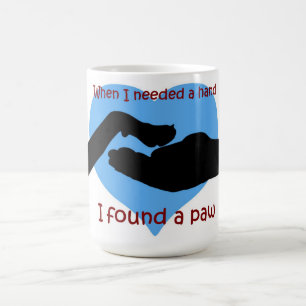 Café cuando necesitaba una mano, encontré una taza de 